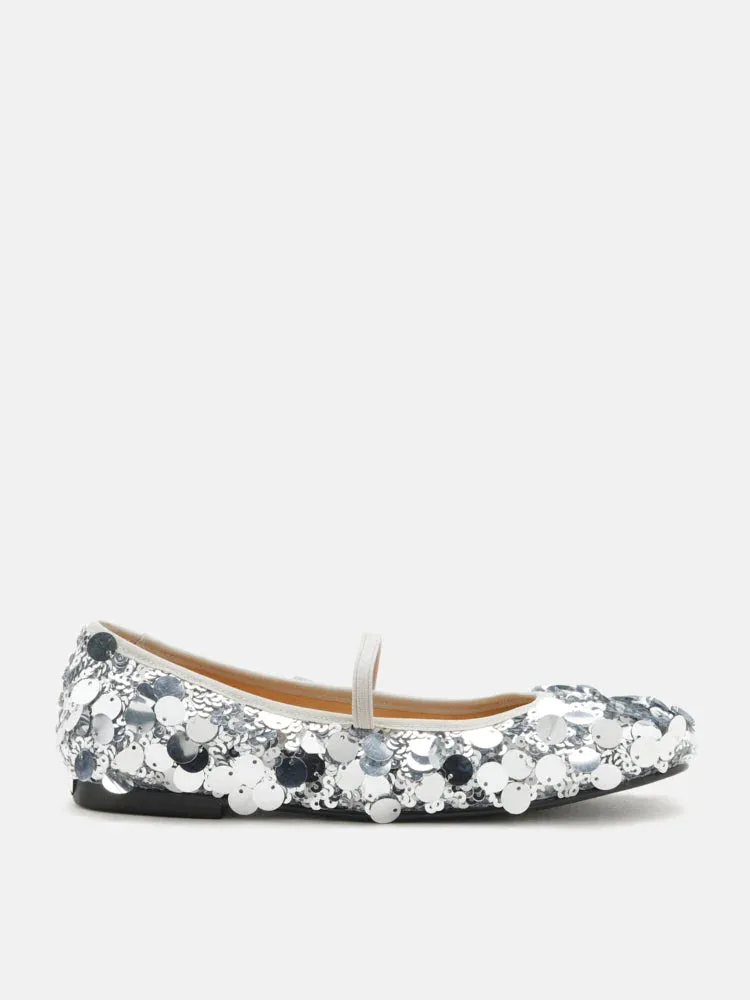 Christa Sequin Webbed Mary Janes