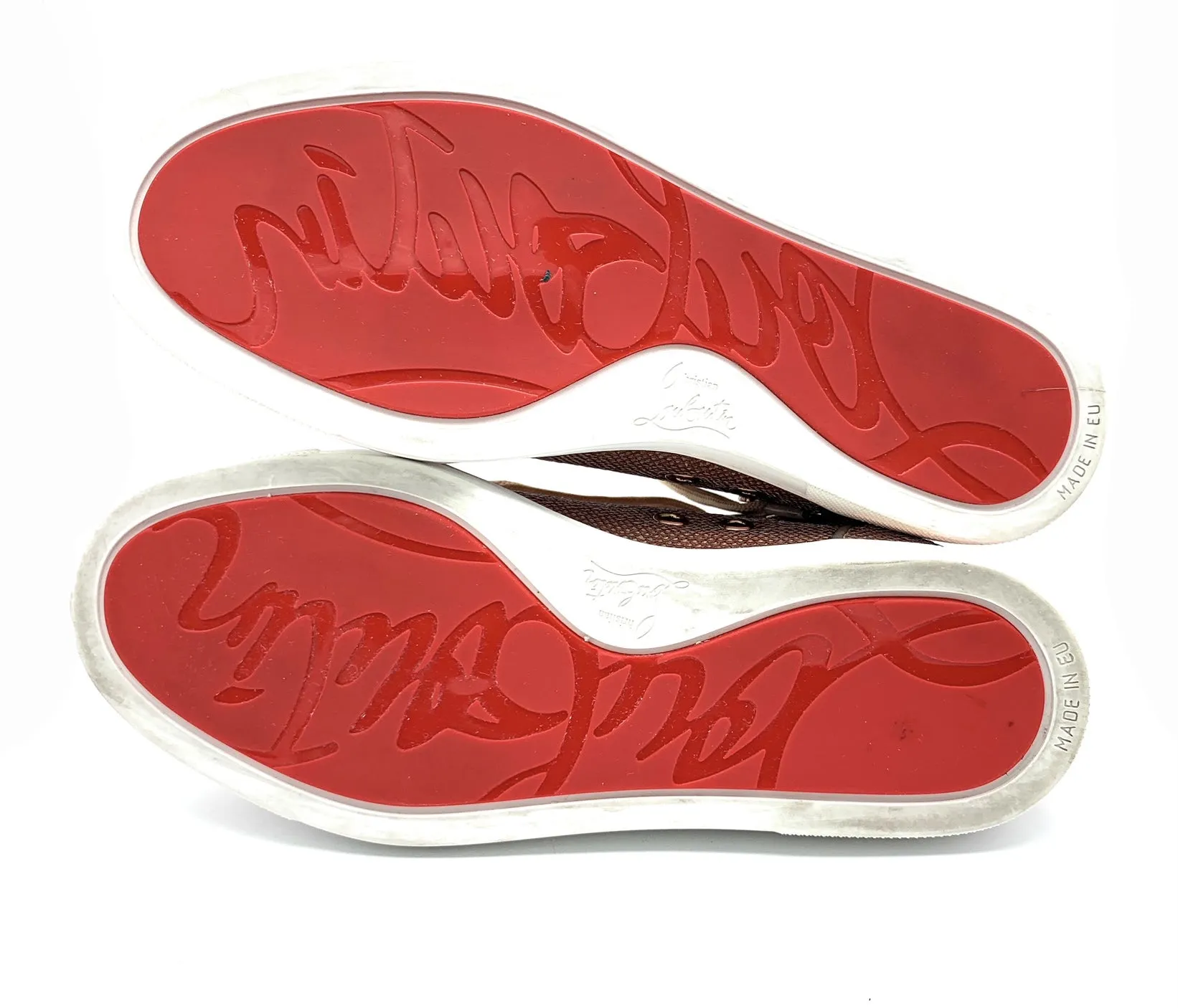 CHRISTIAN LOUBOUTIN - Bip Bip Orlato Flat Paill Sirene Hi-Top Womens Shoes 36 EU