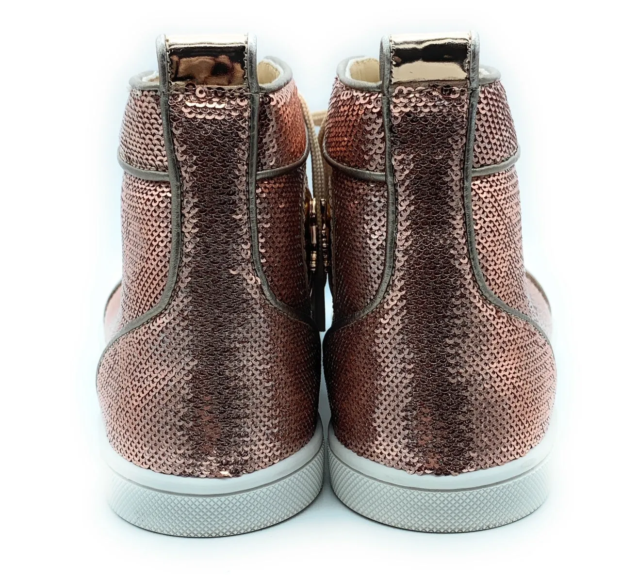 CHRISTIAN LOUBOUTIN - Bip Bip Orlato Flat Paill Sirene Hi-Top Womens Shoes 36 EU