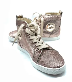 CHRISTIAN LOUBOUTIN - Bip Bip Orlato Flat Paill Sirene Hi-Top Womens Shoes 36 EU