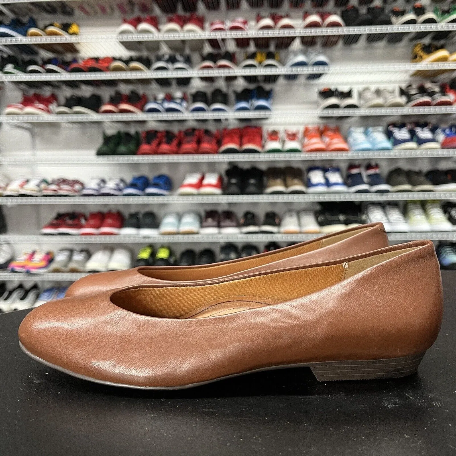 Cobbie Women's Chestnut Leather Premiere Flats Retroflex System Size 7 M