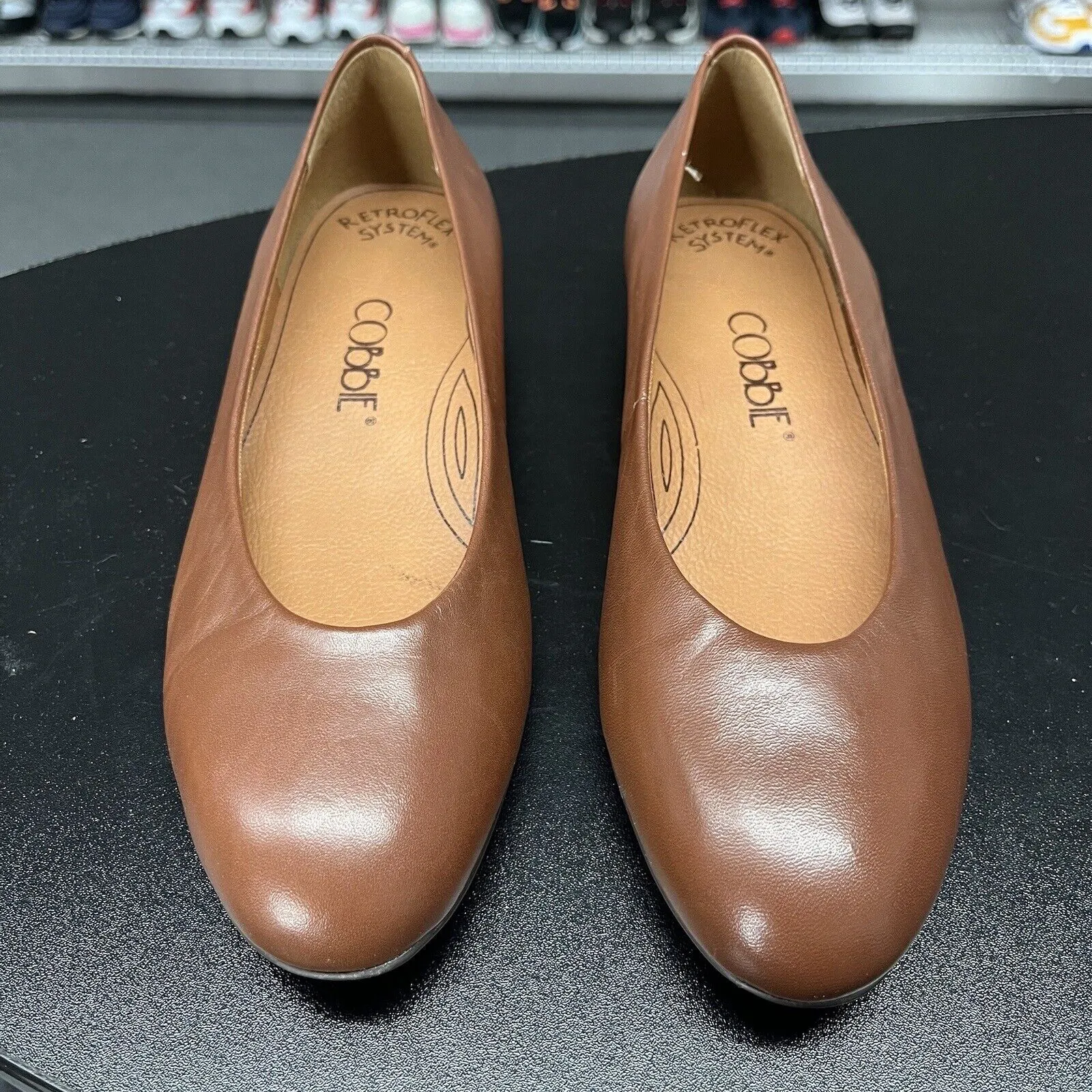 Cobbie Women's Chestnut Leather Premiere Flats Retroflex System Size 7 M