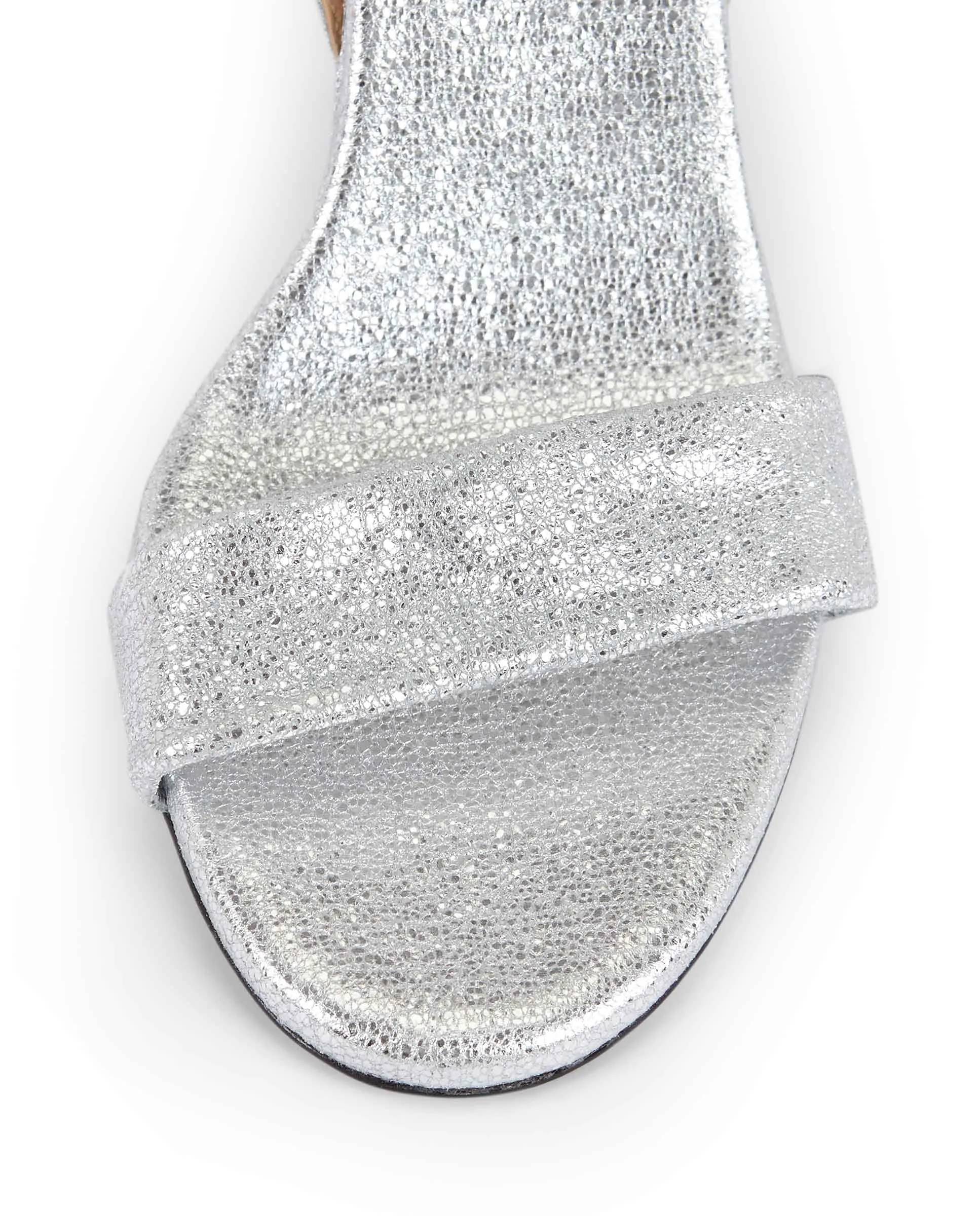 COLETTE | Silver leather high heel sandal