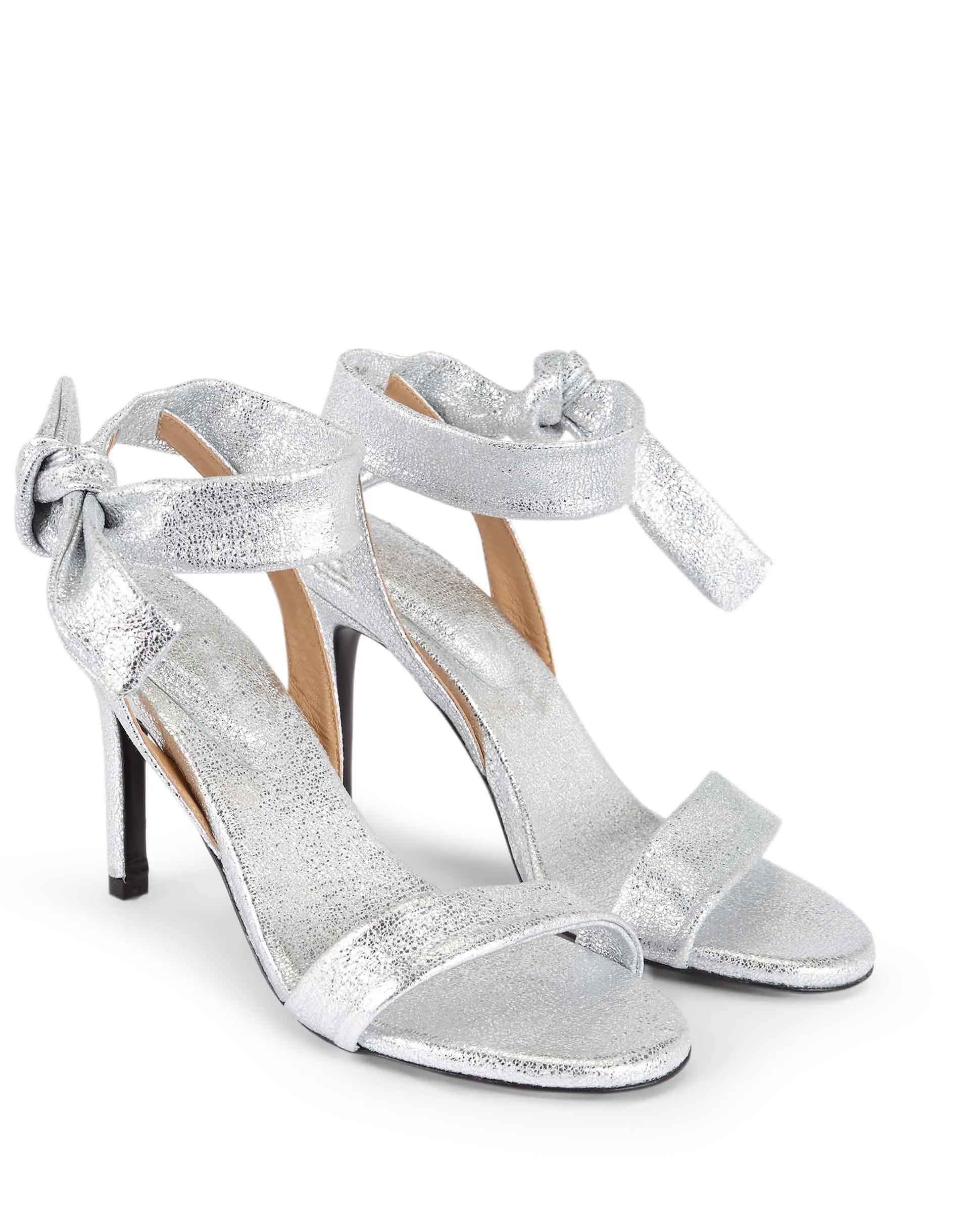 COLETTE | Silver leather high heel sandal