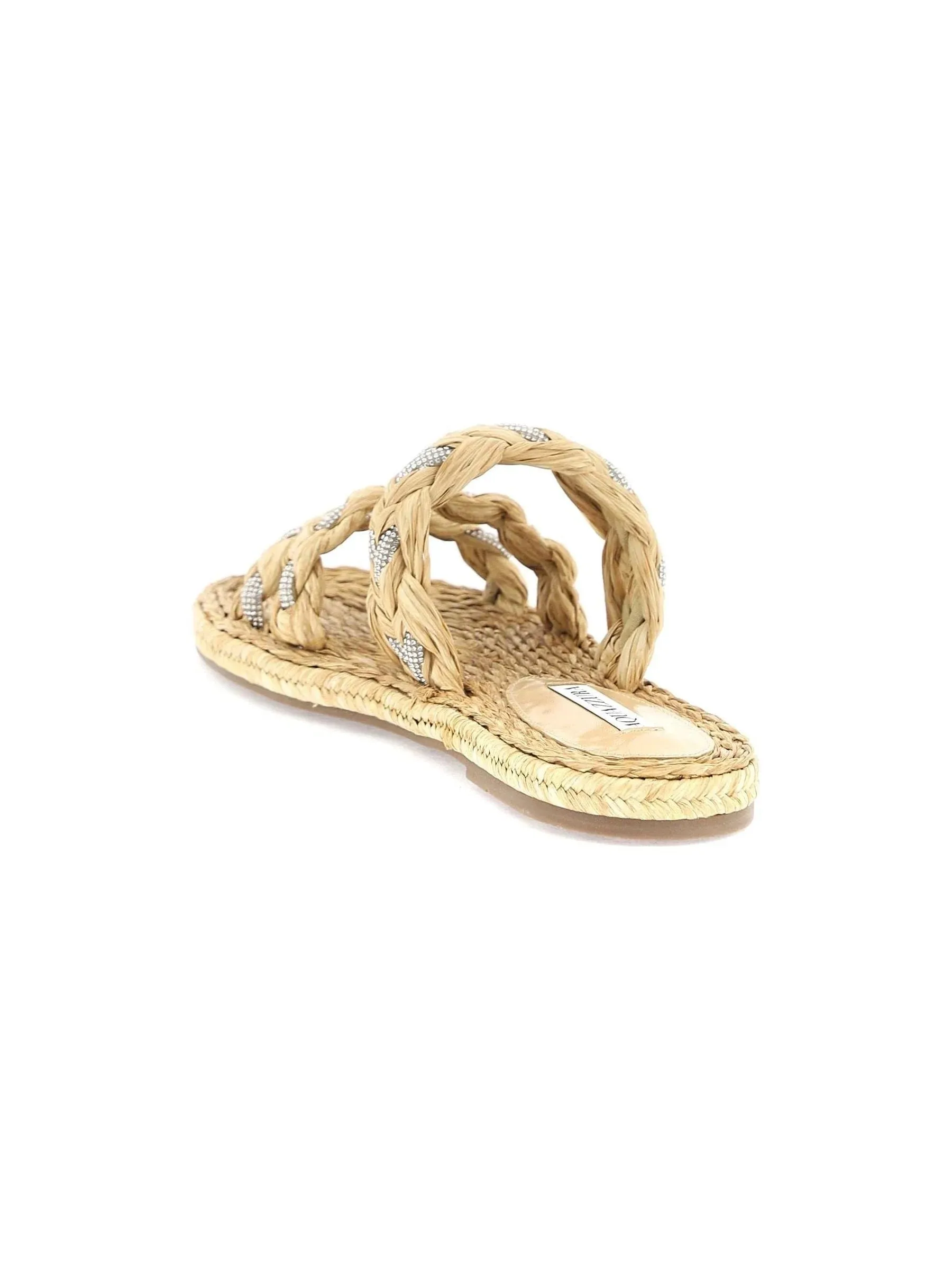 Crystal Chain Espadrille Shoes