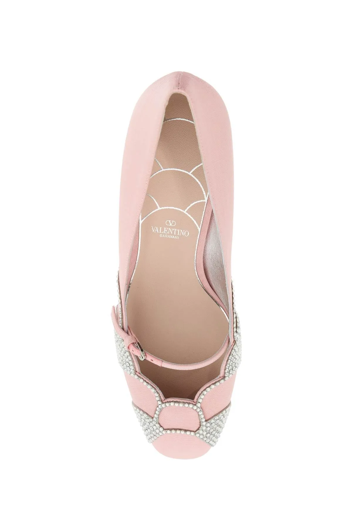 Crystal-Embellished Satin Pumps