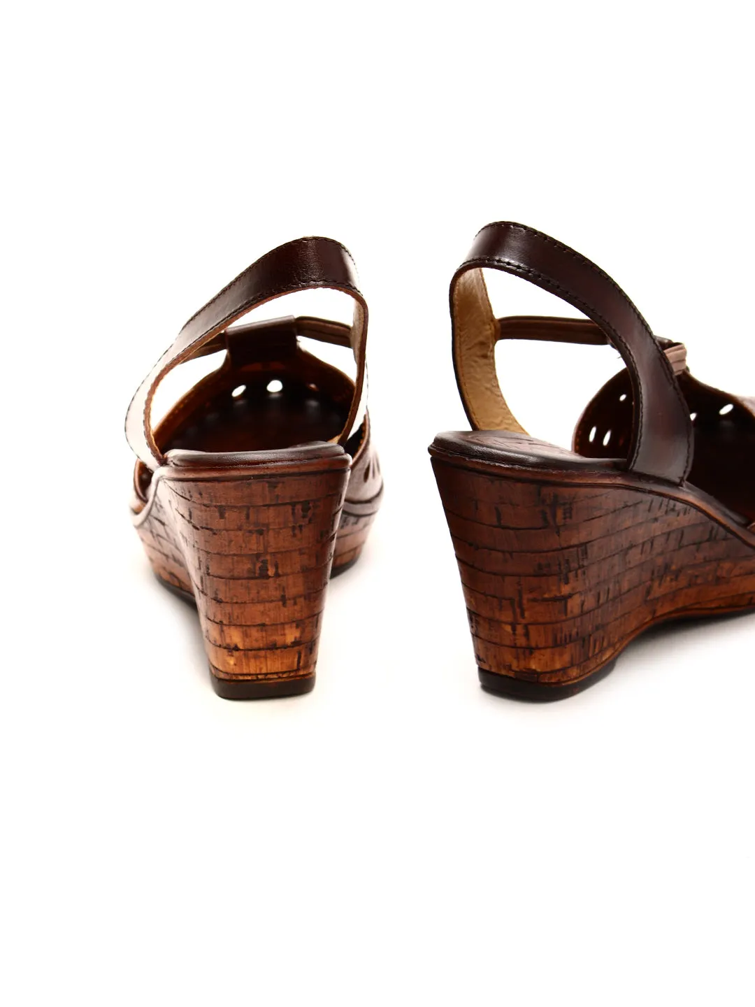 Delco PU Sole Leather Platform Heel Sandals