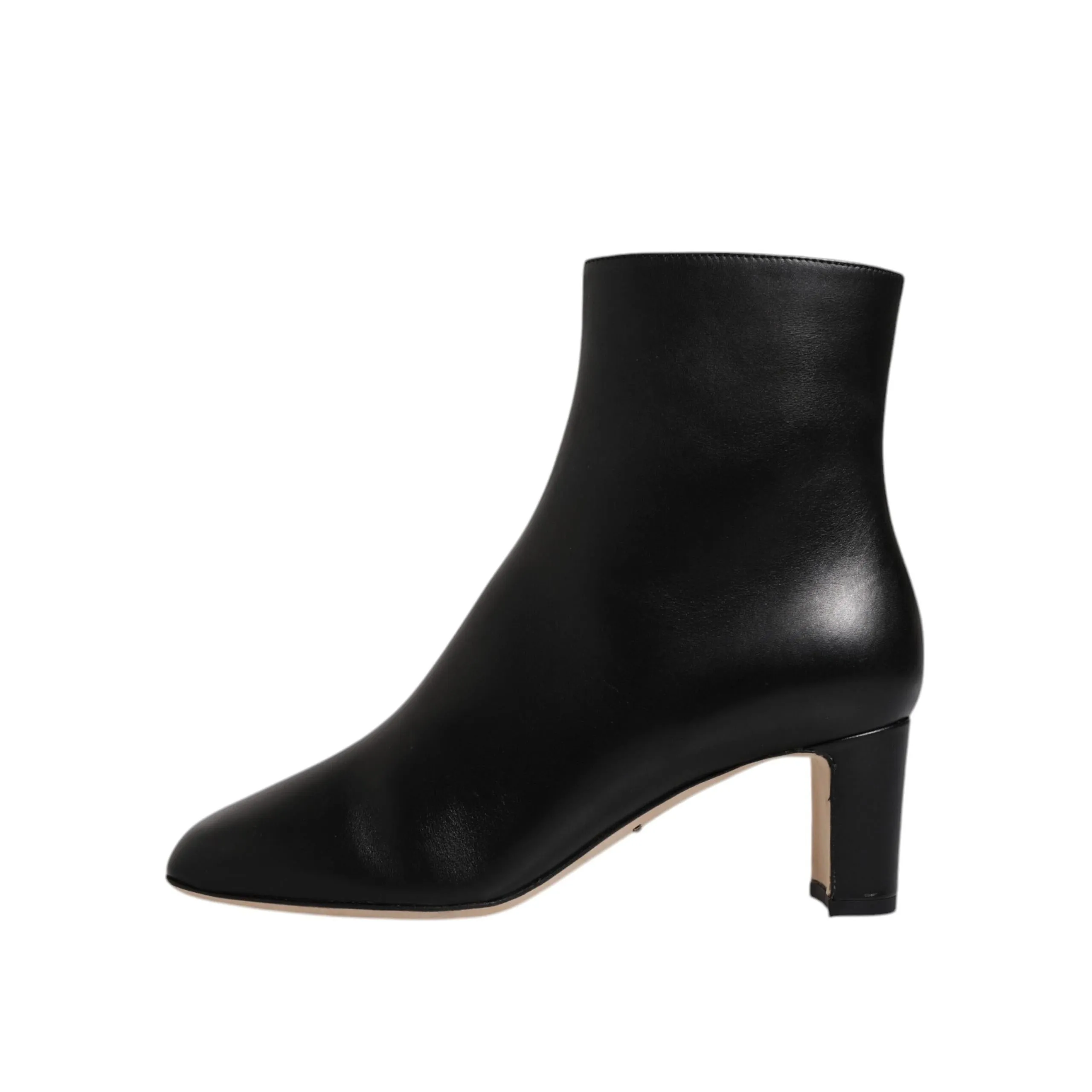 Dolce & Gabbana Black Jackie Leather Mid Calf Boots Shoes
