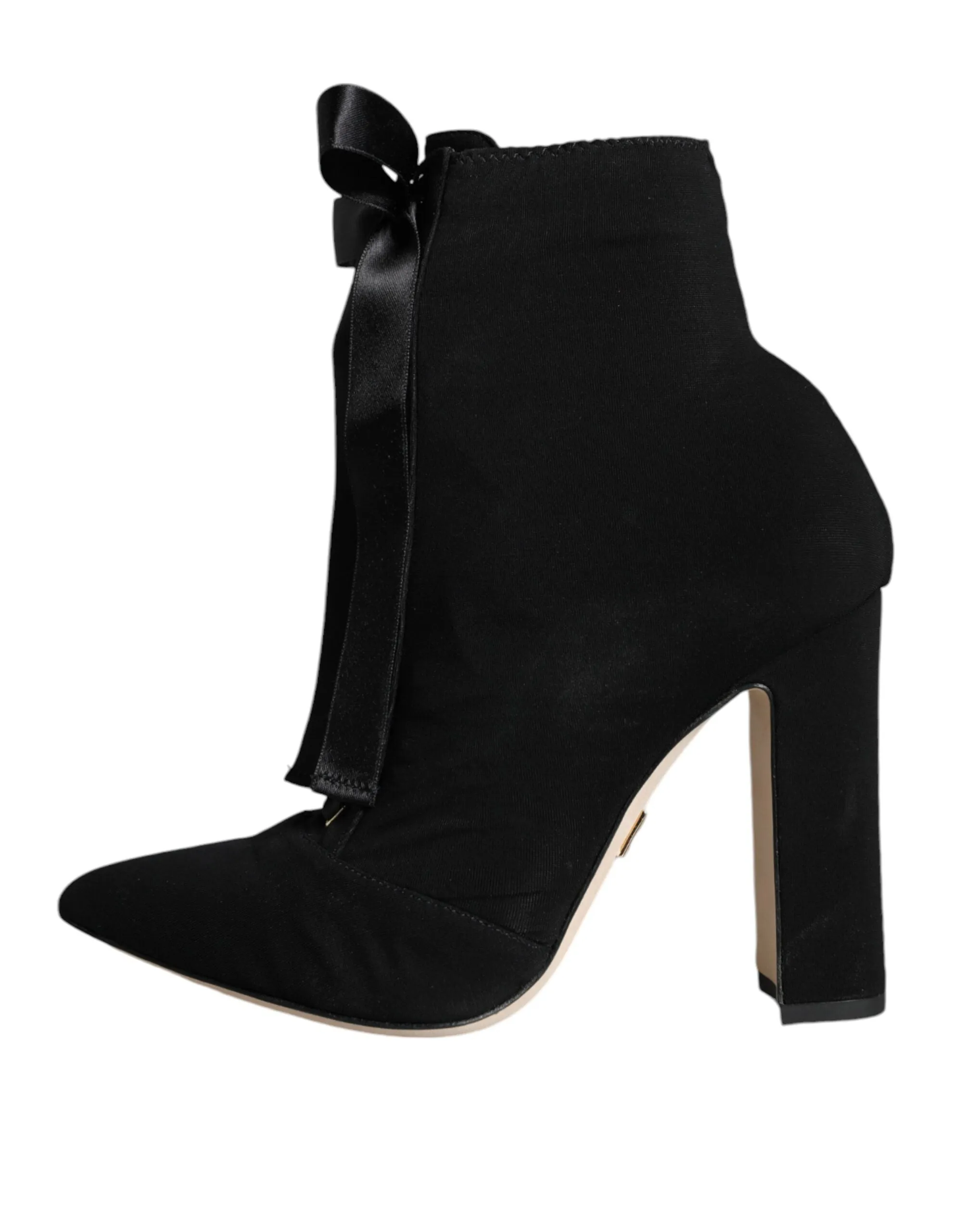 Dolce & Gabbana Jersey Stretch Ankle Booties In Black
