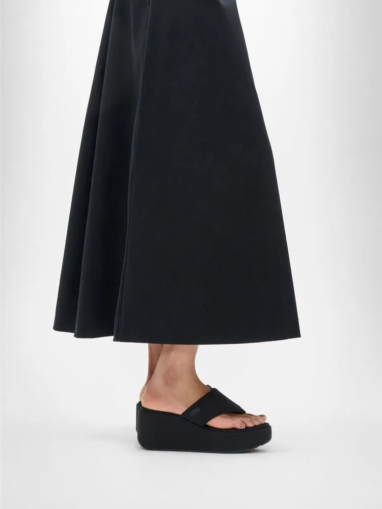 FitFlop Platform Wedge Sandals - All Black