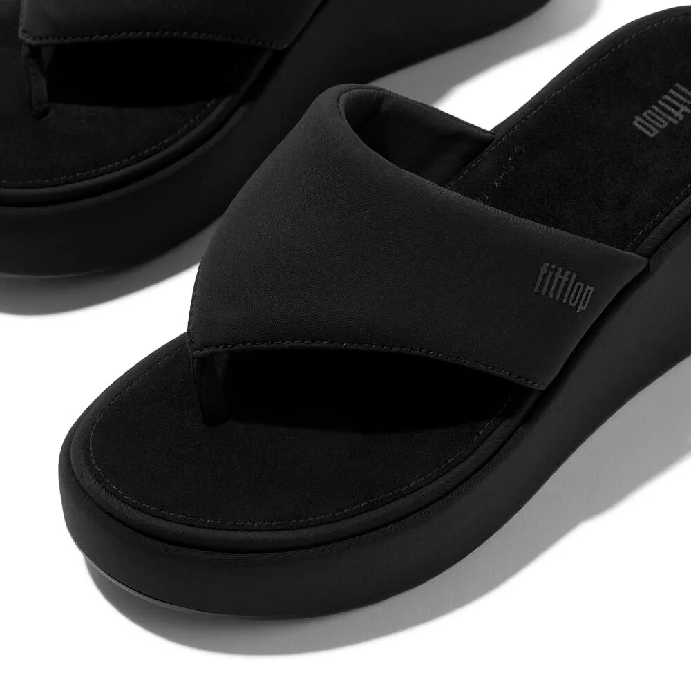 FitFlop Platform Wedge Sandals - All Black
