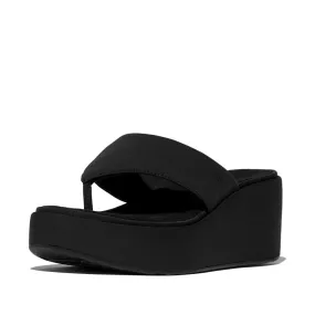 FitFlop Platform Wedge Sandals - All Black
