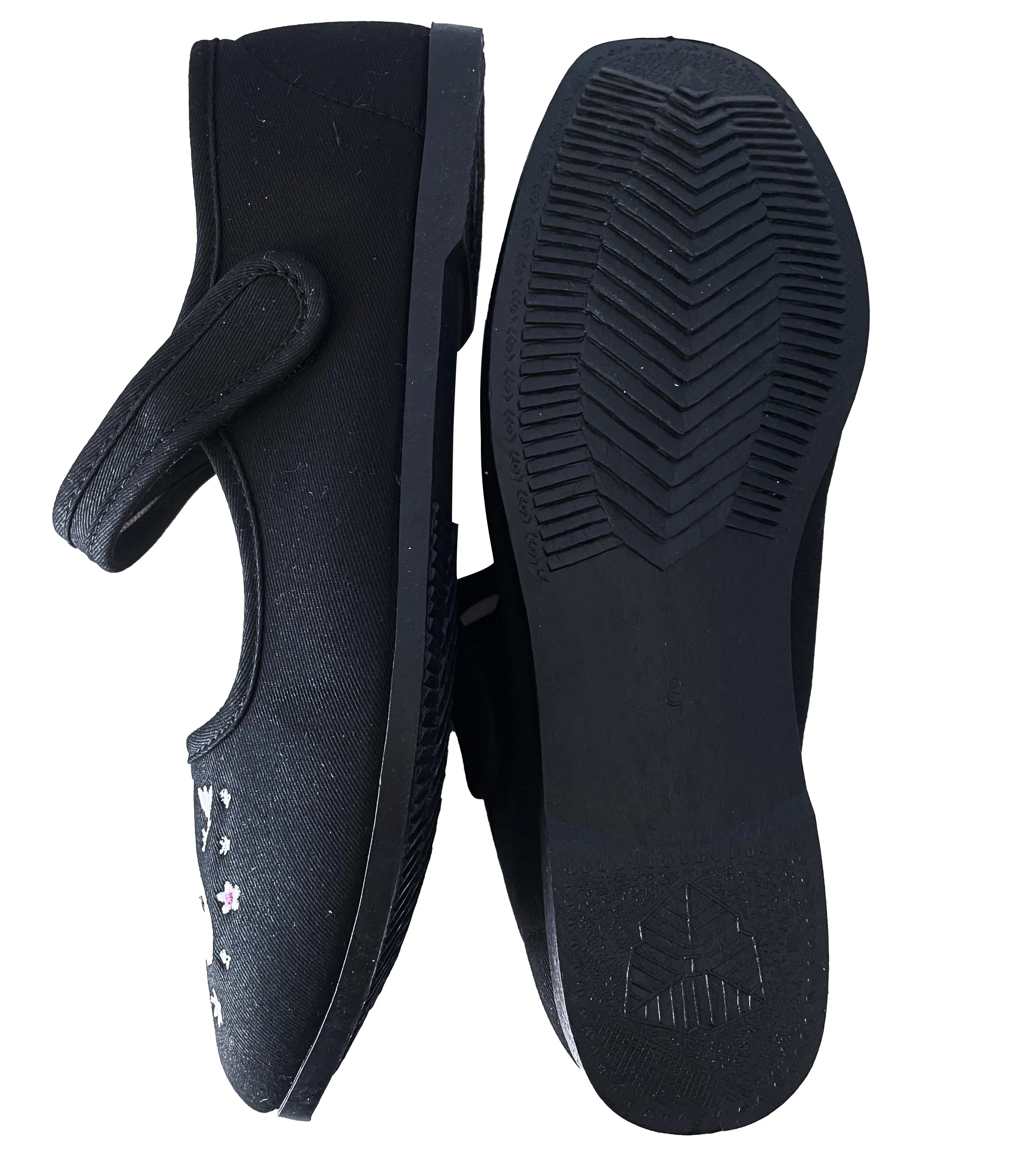 Floral Ghosts Embroidered Flats - Mary Jane Shoes
