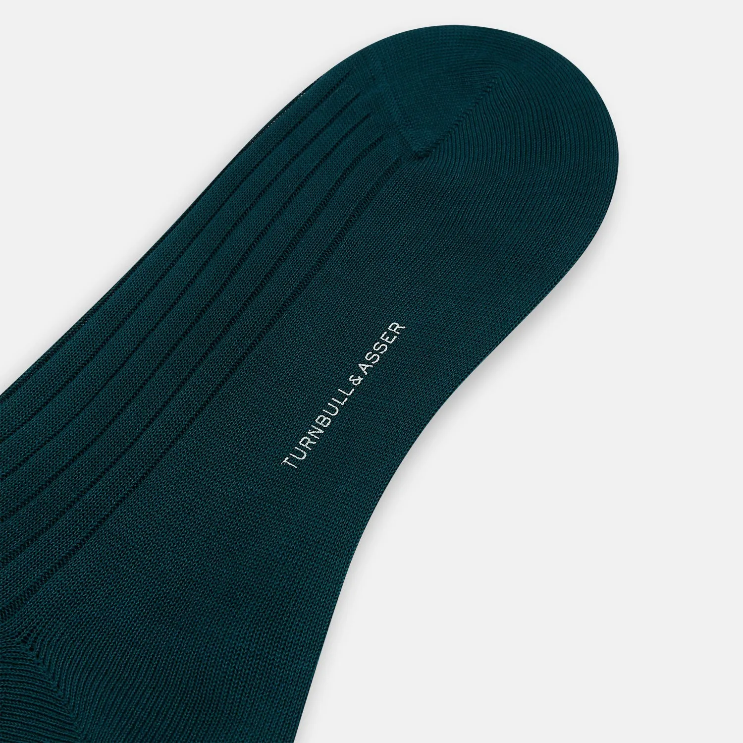 Forest Green Thick Knit Mid-Length Socks