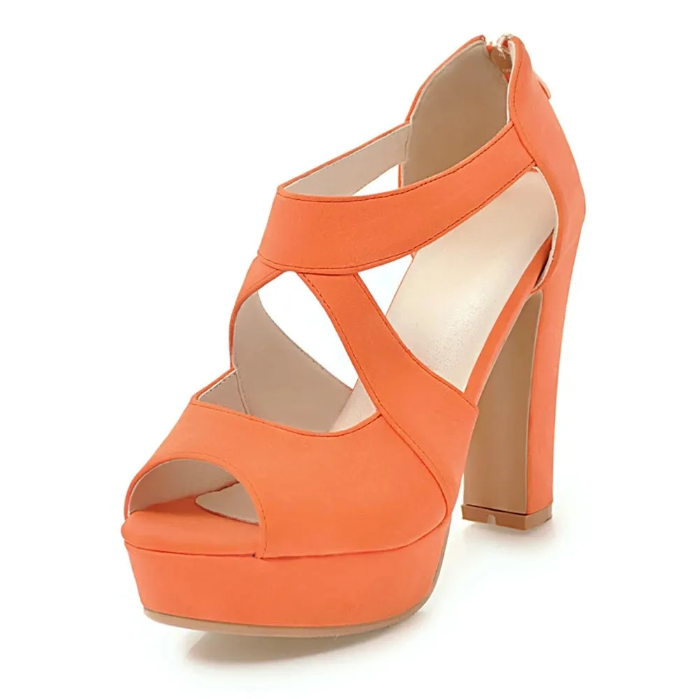 Funki Buys | Shoes | Women's Block Heel High Platform Sandal