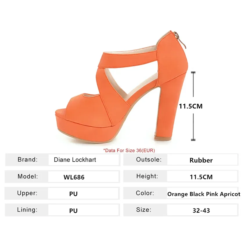 Funki Buys | Shoes | Women's Block Heel High Platform Sandal