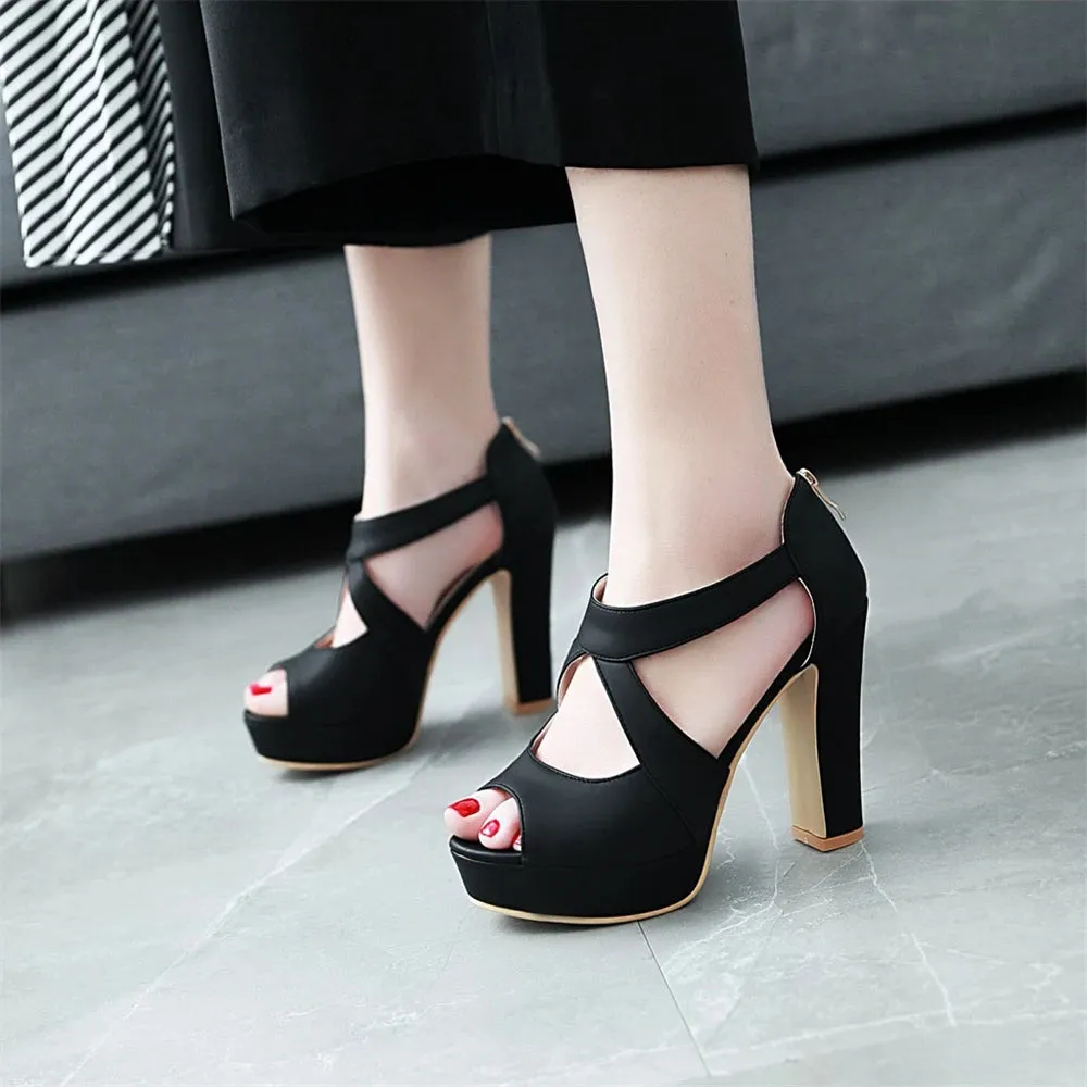 Funki Buys | Shoes | Women's Block Heel High Platform Sandal