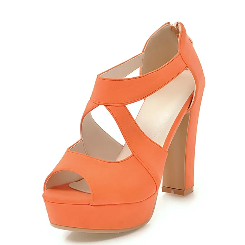 Funki Buys | Shoes | Women's Block Heel High Platform Sandal