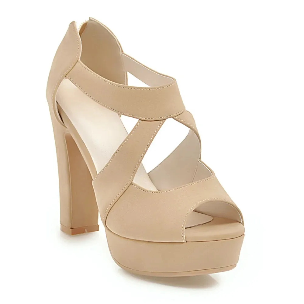 Funki Buys | Shoes | Women's Block Heel High Platform Sandal