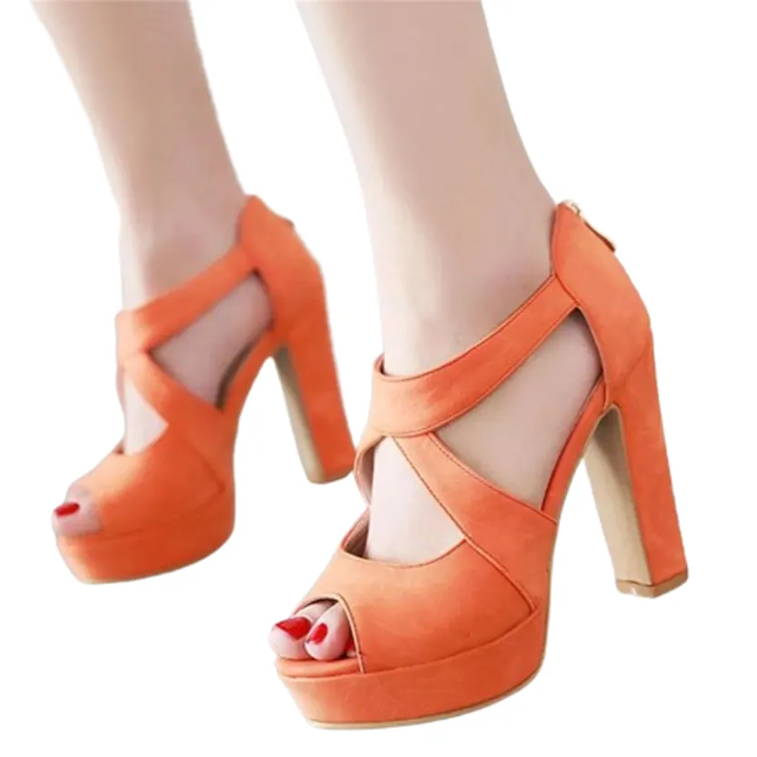 Funki Buys | Shoes | Women's Block Heel High Platform Sandal