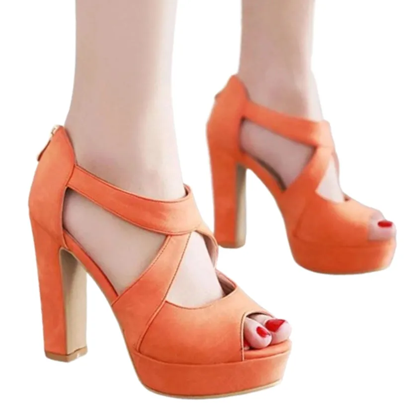 Funki Buys | Shoes | Women's Block Heel High Platform Sandal