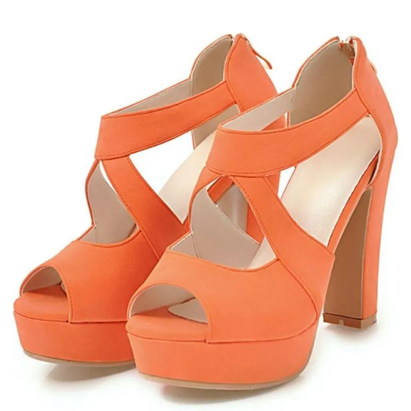 Funki Buys | Shoes | Women's Block Heel High Platform Sandal