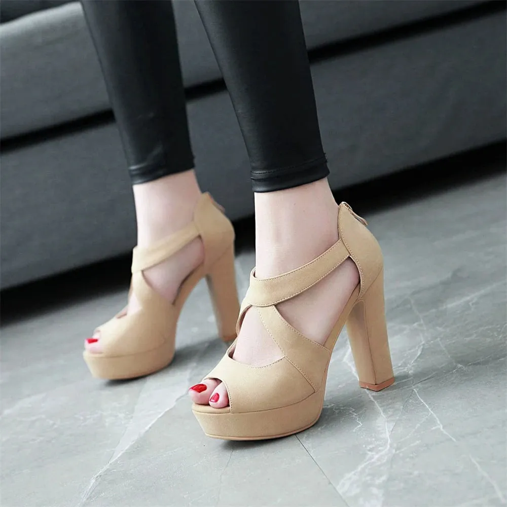 Funki Buys | Shoes | Women's Block Heel High Platform Sandal