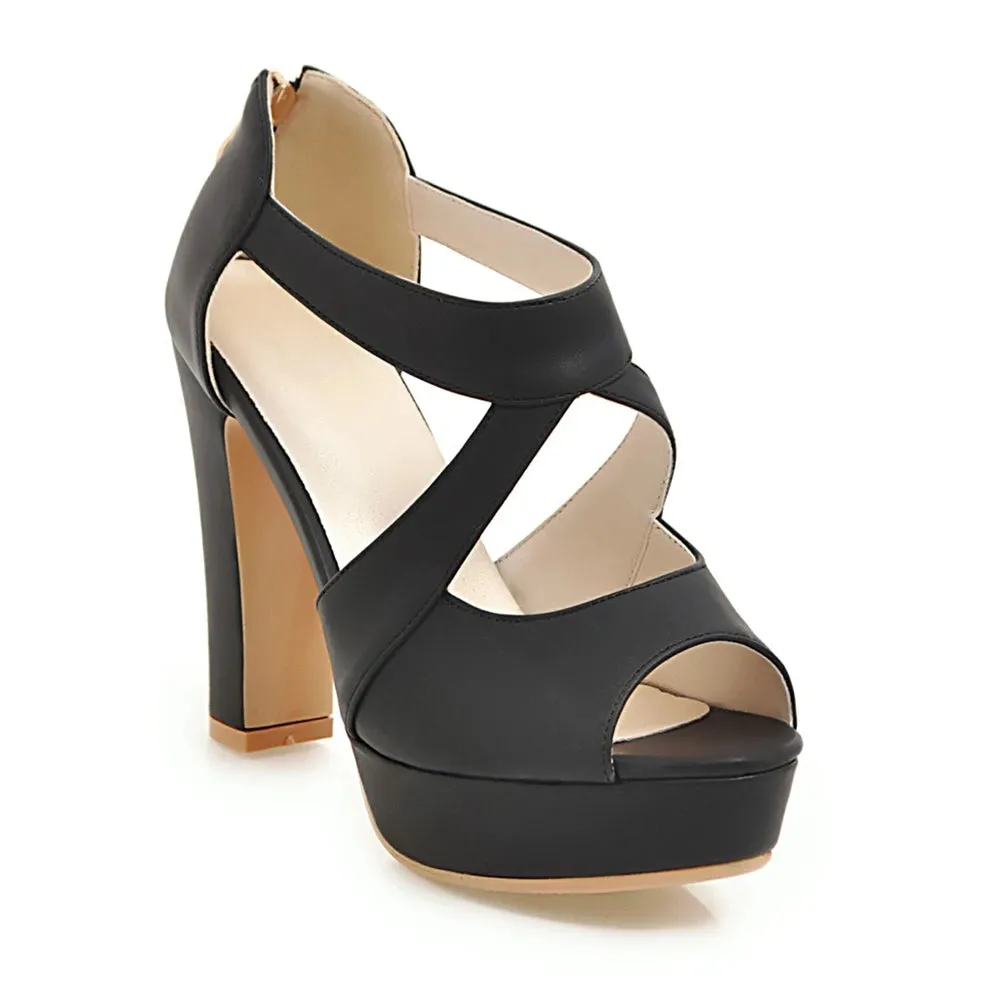 Funki Buys | Shoes | Women's Block Heel High Platform Sandal