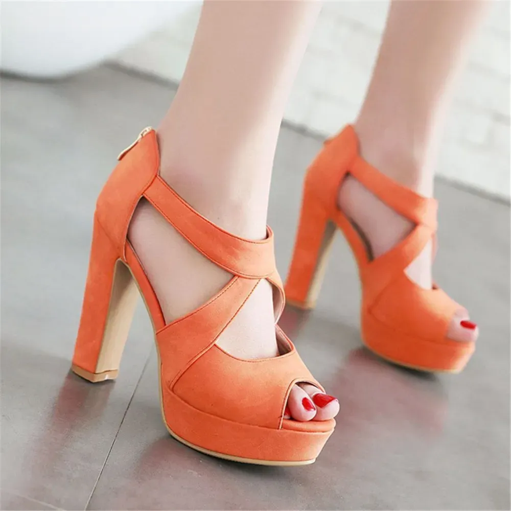 Funki Buys | Shoes | Women's Block Heel High Platform Sandal