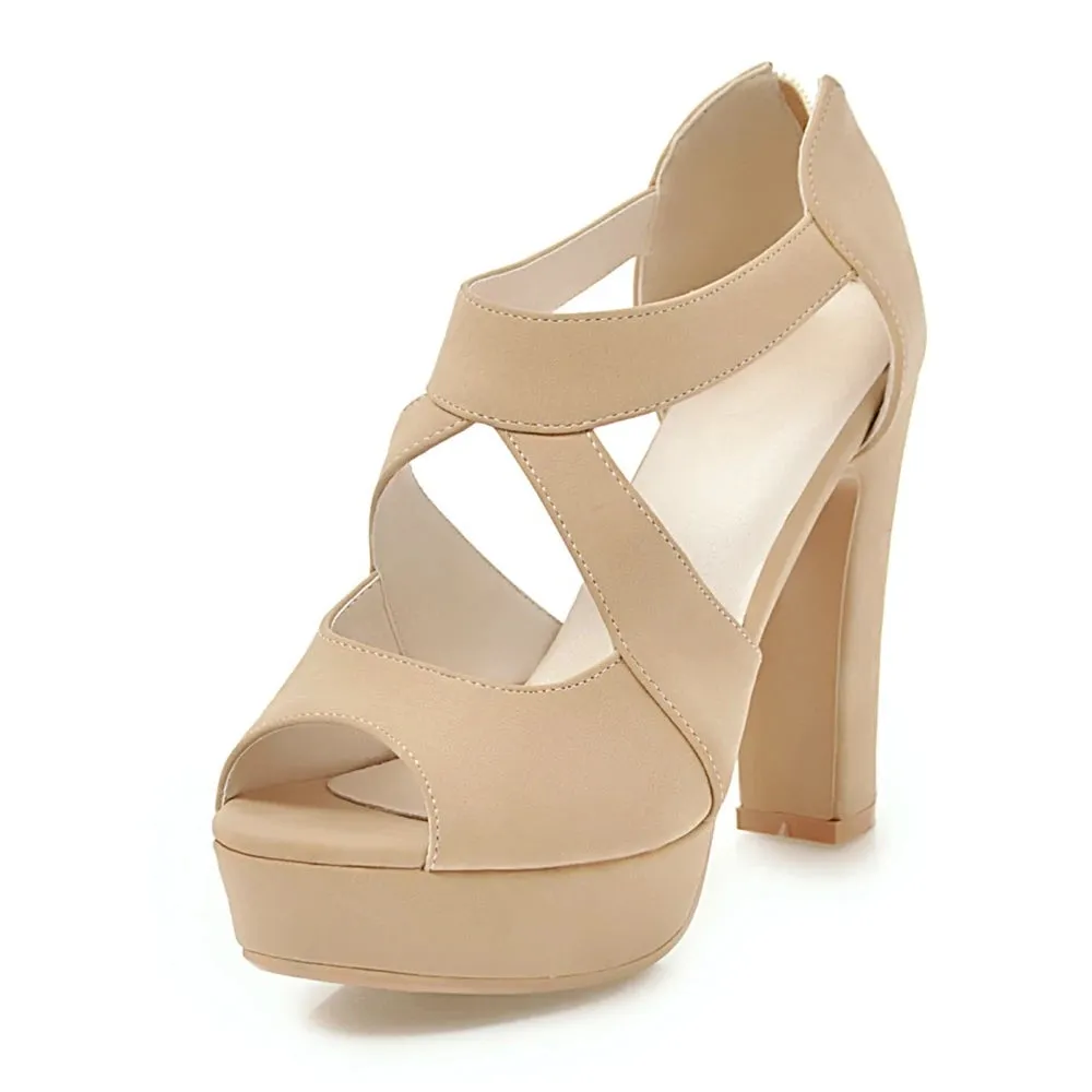 Funki Buys | Shoes | Women's Block Heel High Platform Sandal