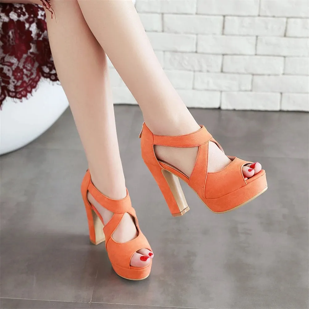 Funki Buys | Shoes | Women's Block Heel High Platform Sandal