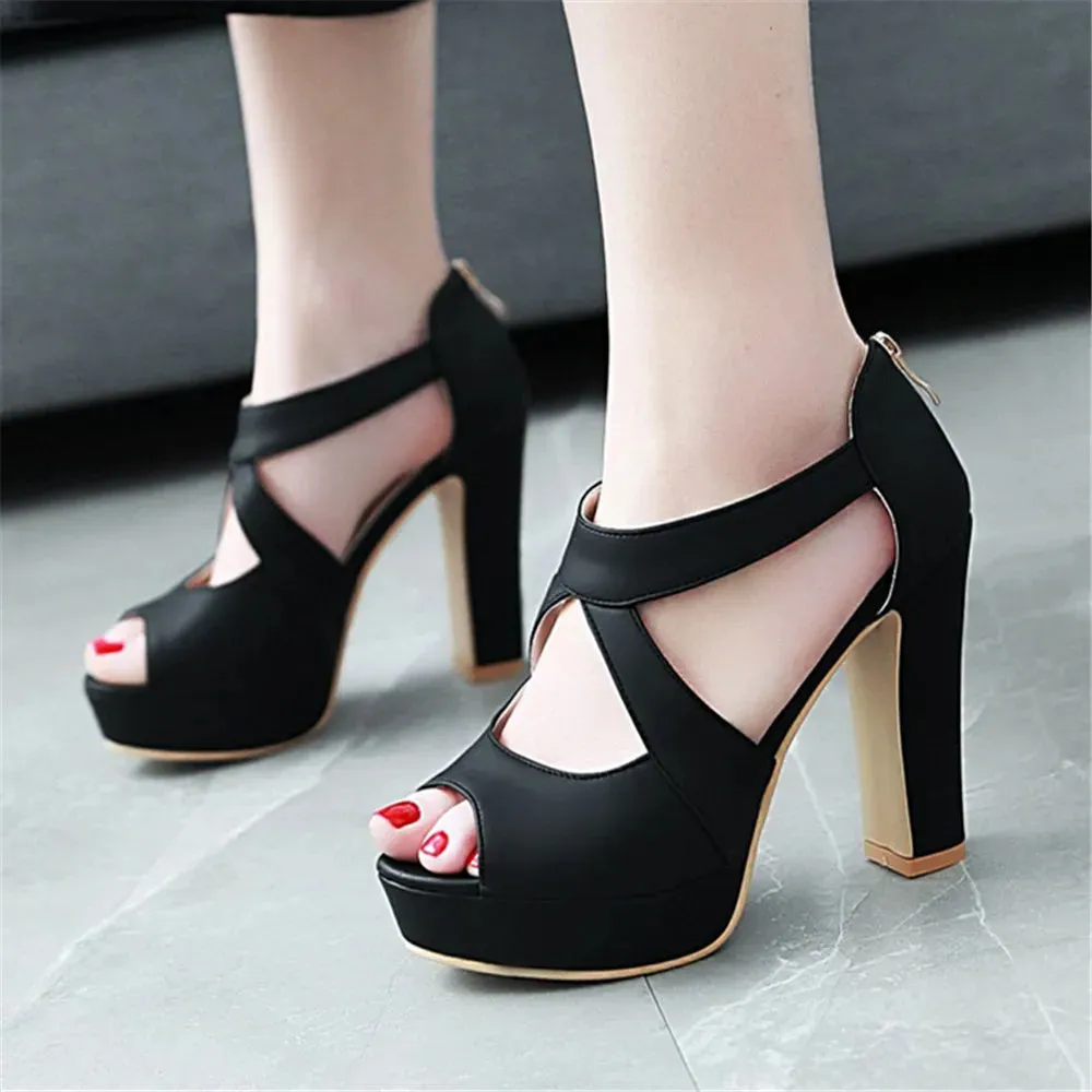 Funki Buys | Shoes | Women's Block Heel High Platform Sandal