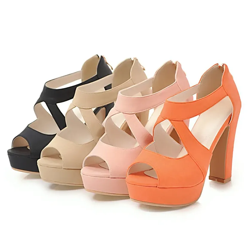 Funki Buys | Shoes | Women's Block Heel High Platform Sandal