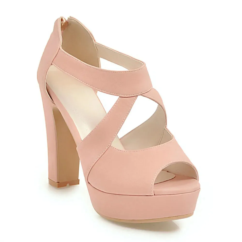Funki Buys | Shoes | Women's Block Heel High Platform Sandal