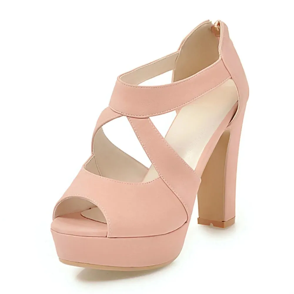 Funki Buys | Shoes | Women's Block Heel High Platform Sandal