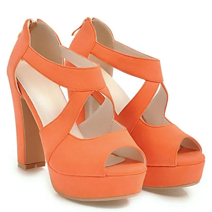 Funki Buys | Shoes | Women's Block Heel High Platform Sandal