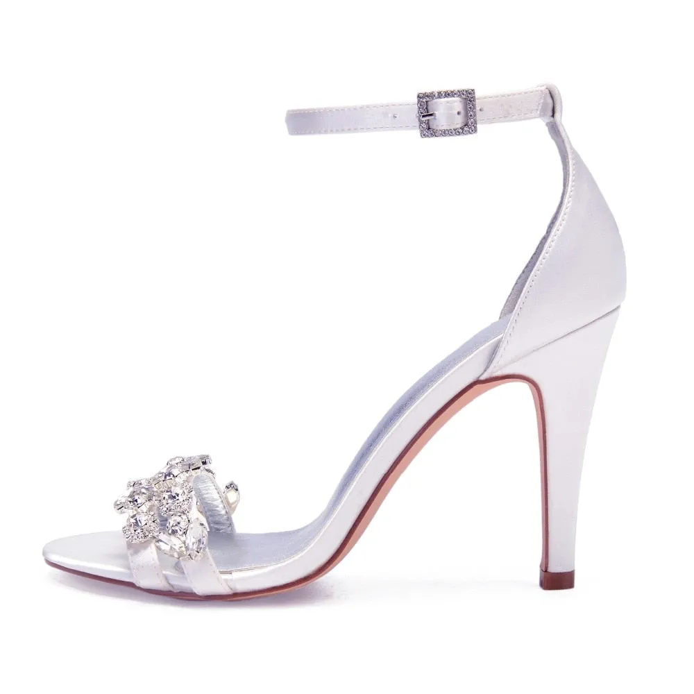 Funki Buys | Shoes | Women's Satin Rhinestones Bridal Sandals