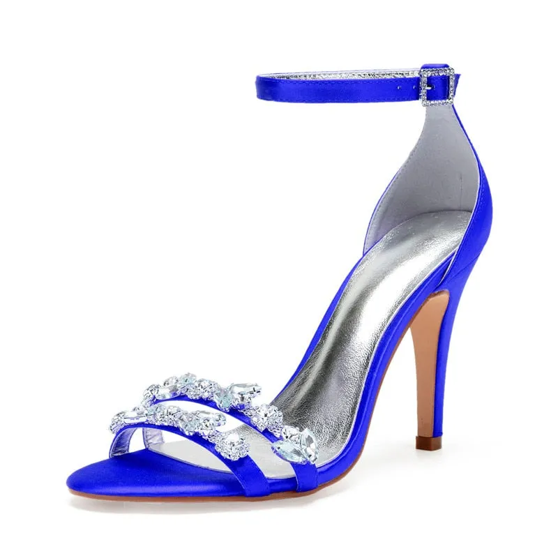 Funki Buys | Shoes | Women's Satin Rhinestones Bridal Sandals