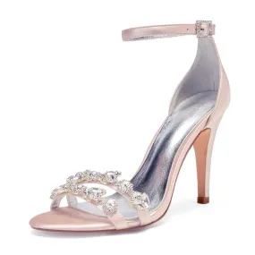 Funki Buys | Shoes | Women's Satin Rhinestones Bridal Sandals