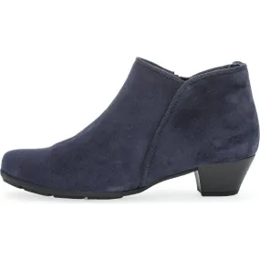 Gabor Trudy 55.633.16 Ladies Ocean Suede Side Zip Ankle Boots