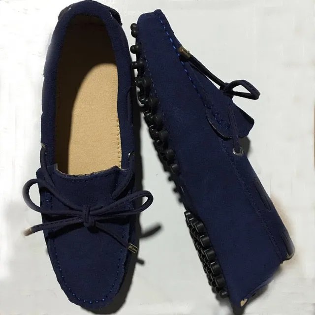 Genuine Leather Women Shoes 100% Flat Shoes Casual