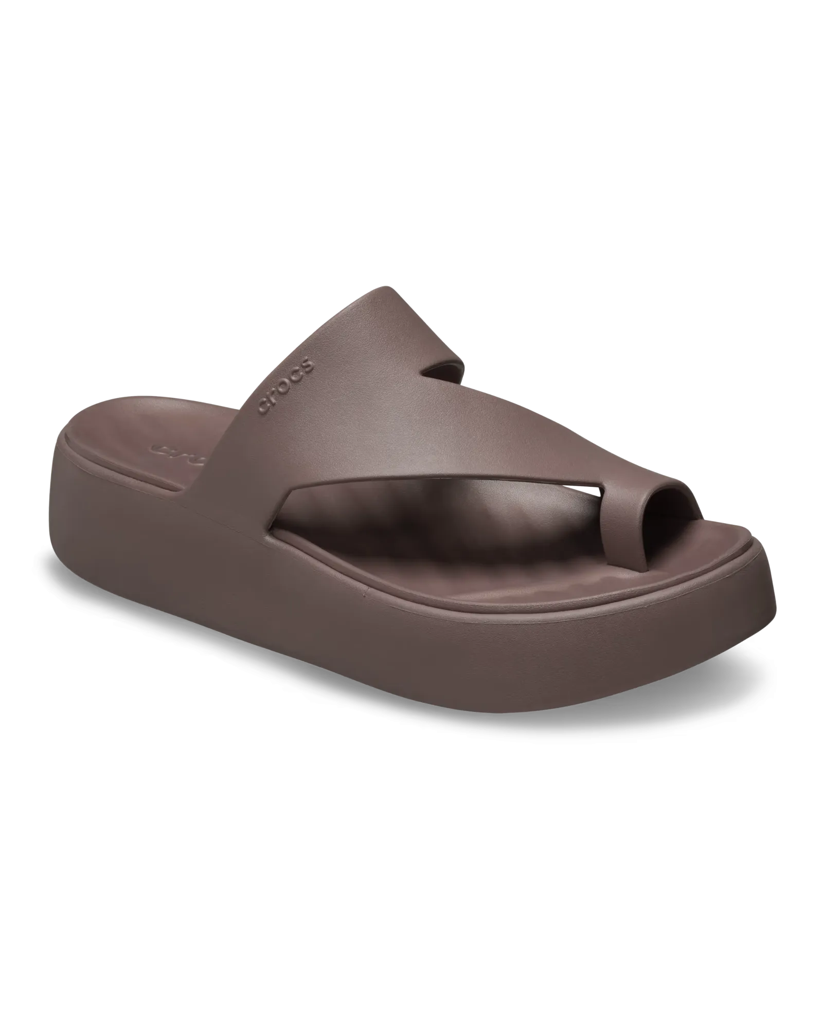 Getaway Platform Toe Loop Sandals in Truffle