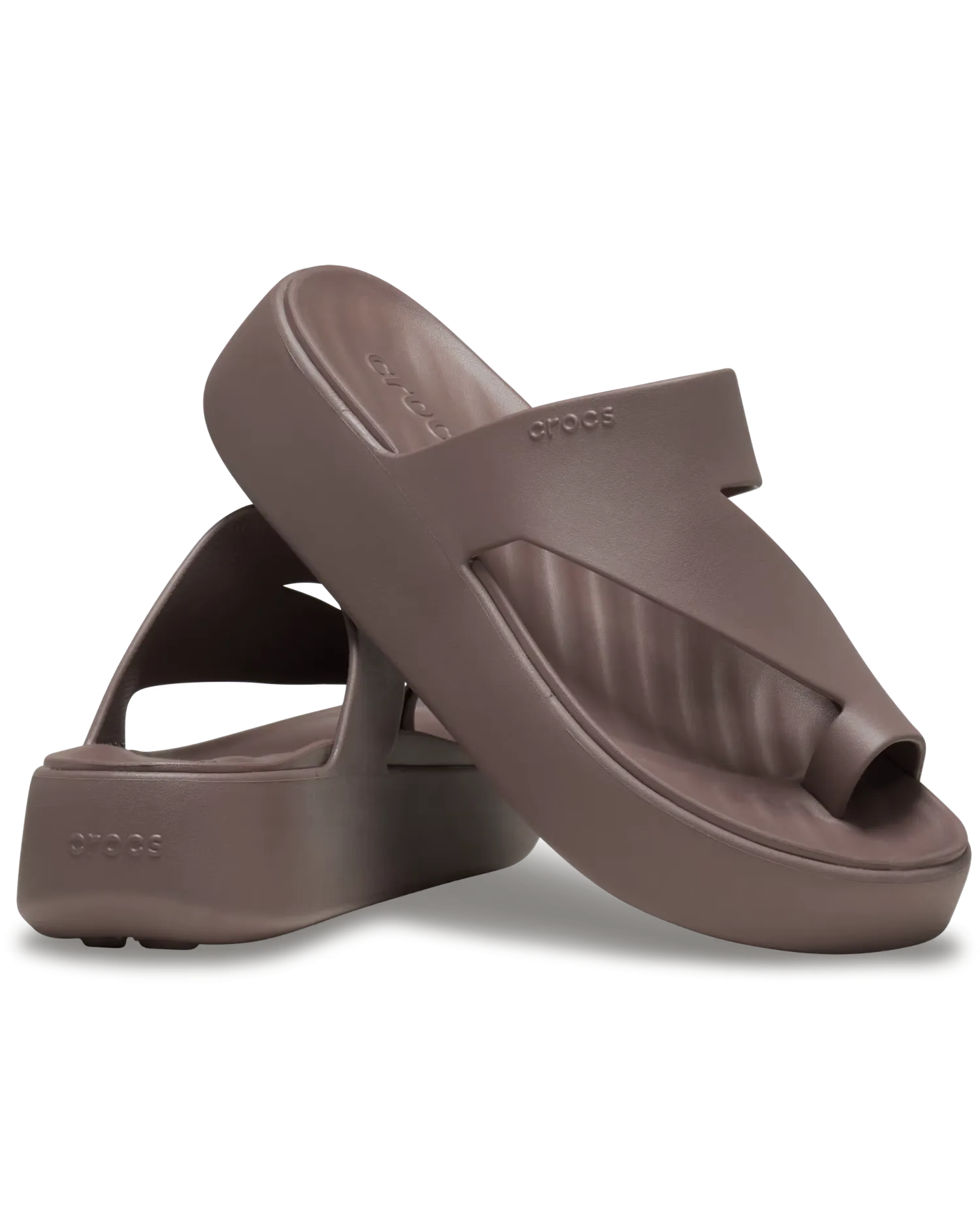 Getaway Platform Toe Loop Sandals in Truffle