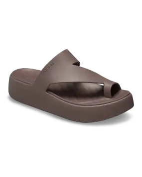 Getaway Platform Toe Loop Sandals in Truffle