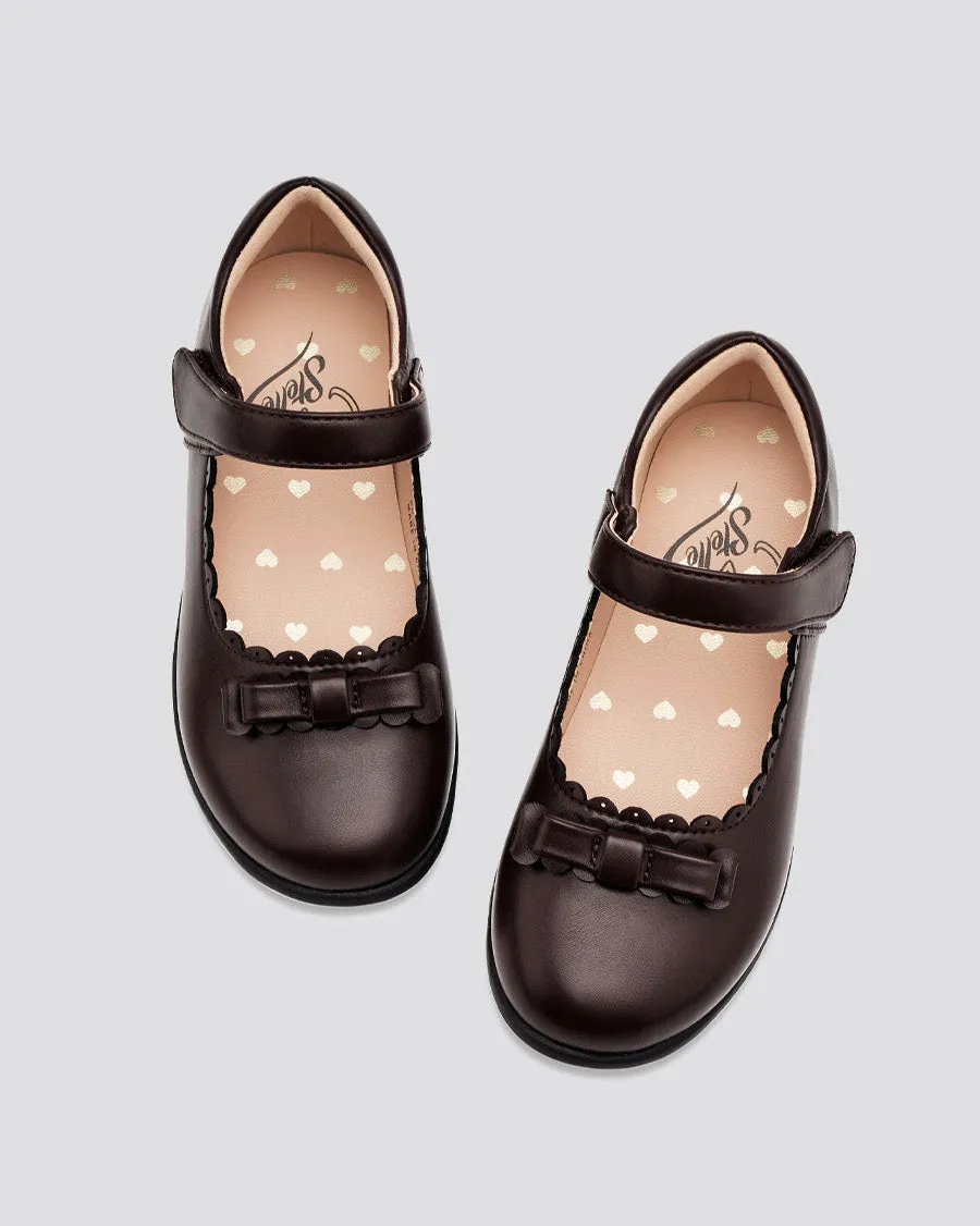 Girls Mary Jane School Shoes | Flat Dress Shoes with Strap