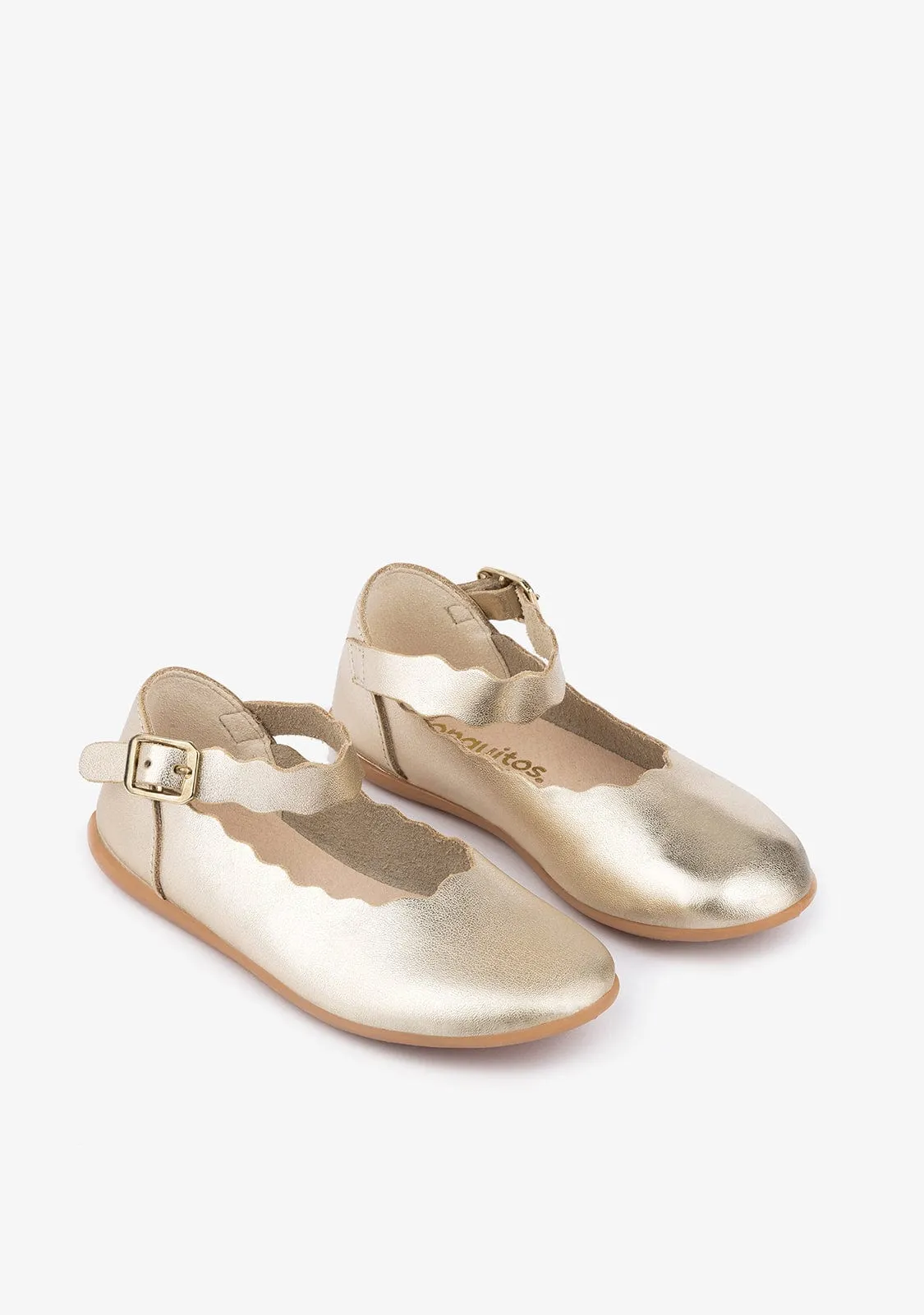 Girl's Platinum Waves Mary Janes