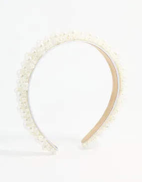 Gold Plated Pearl Statement Headband
