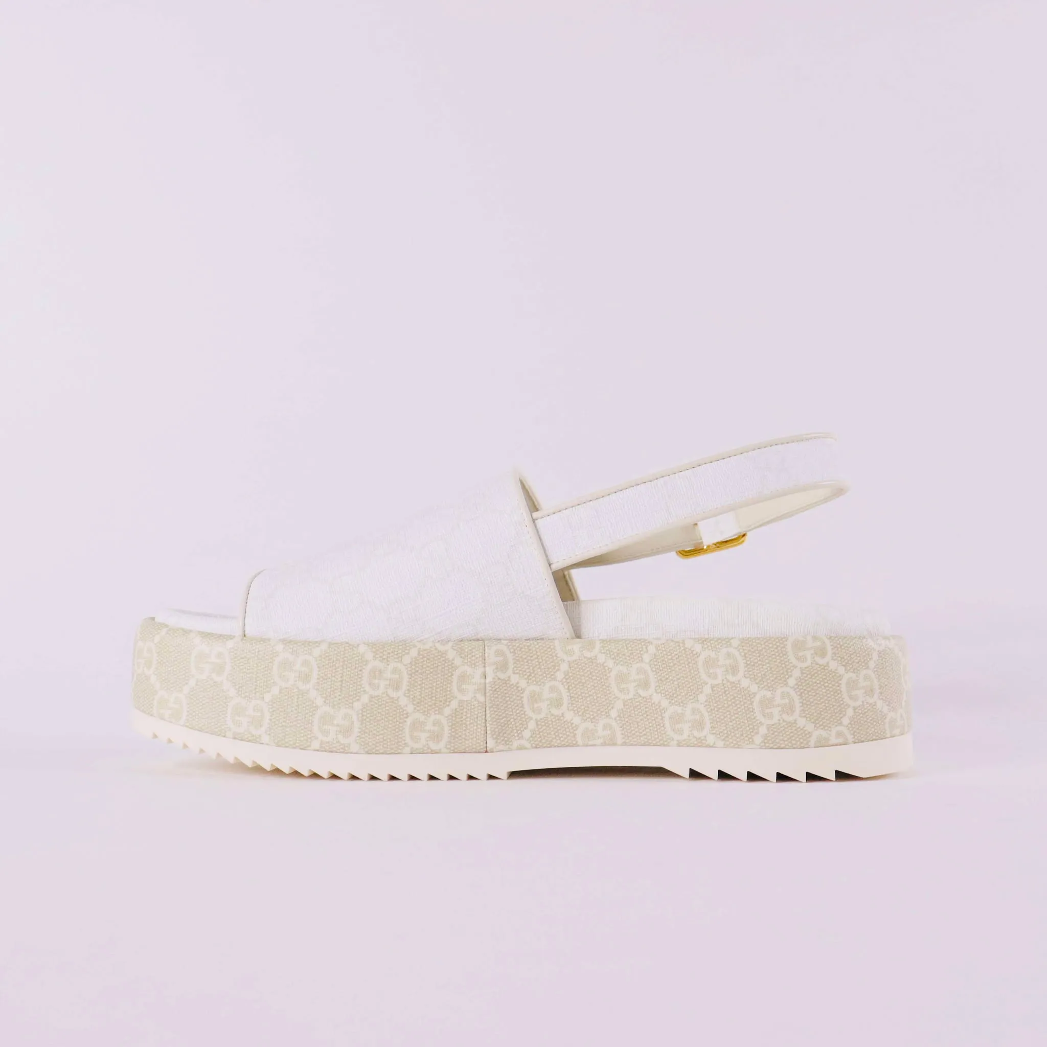 GUCCI GG Supreme Monogram Granada Kid Angelina Platform