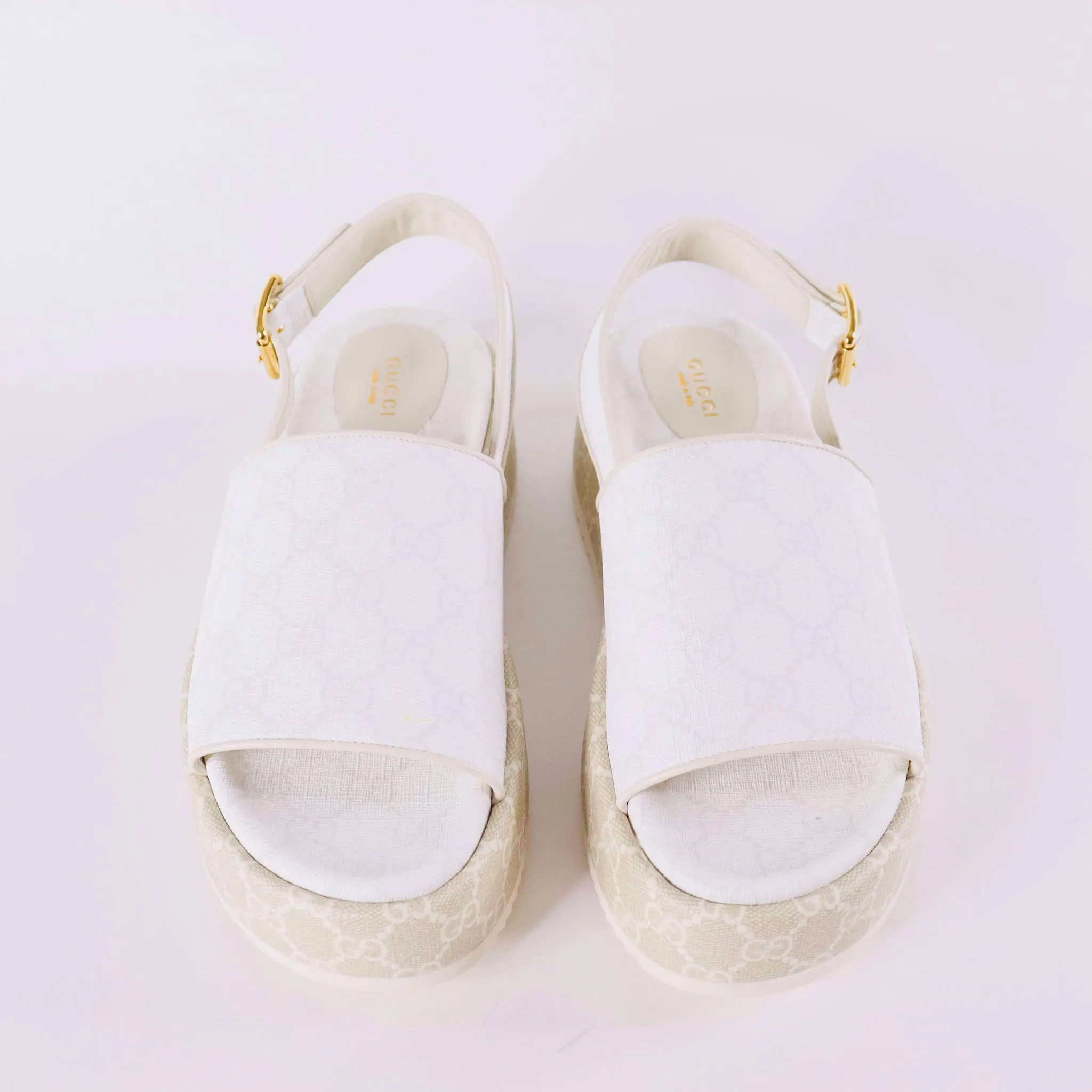 GUCCI GG Supreme Monogram Granada Kid Angelina Platform