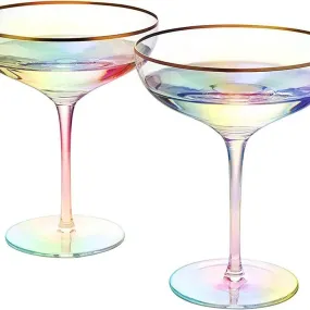 Iridescent Coupe Glass